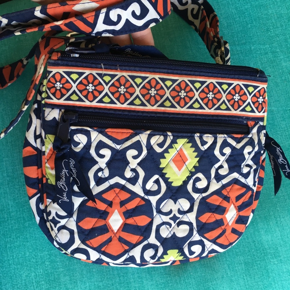 Vera Bradley Sun Valley Blue & Orange Crossbody